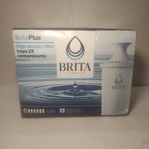 Brita Plus Pitcher Replacement Filters 6-Pack Genuine OEM High Density – New
